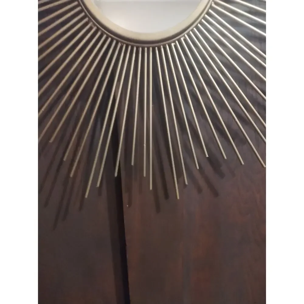 Vintage Gold Sunburst Wall Mirror Hollywood Regency Style Starburst Quality